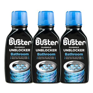 (3 BOTTLES) Buster Plughole Drain Unblocker