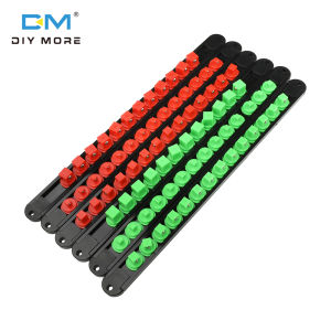 ที่ใส่ซ็อกเก็ตแบบหมุน ° สีแดง/เขียว ABS 1/2นิ้ว1/4นิ้วรางที่หนีบเต้าเสียบ3/8นิ้วเบ้าปลั๊กที่ใส่ที่วางเครื่องมือรางเลื่อนเบ้าปลั๊กที่ใส่