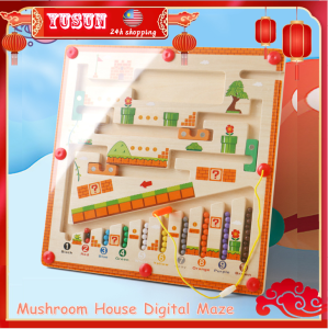 Magnetic Color and Number Maze Montessori Toys for 3+ Year Old Wooden Puzzle Activity Board Learning Educational Counting Matching Toys for Toddlers and Kids