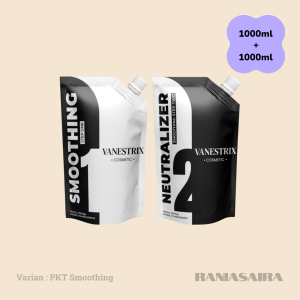 PAKET VANESTRIX Rebonding Smoothing Pro Keratin 1000ml Step1 & Step2 Straightening Pelurus Rambut