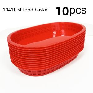 Big Large Size Food Serving Tray Food Basket Tray Oval Fast Food Platter For Wings Nachos Fries Fry