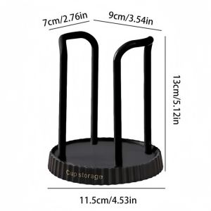 Plastic Cup Storage Rack – Bathroom & Kitchen Cup Dispenser Compact Holder for Tea/Coffee Cups