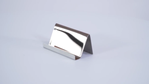 10Pcs Stainless Steel Business Holders Business Display Stands Office Desktop Display for Name
