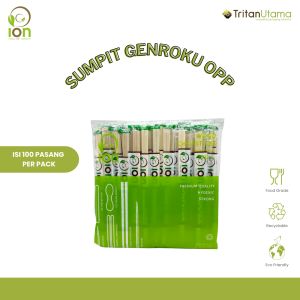 Sumpit Genroku Kayu OPP ION Bungkus Plastik Steril Higienis Termurah - GROSIR