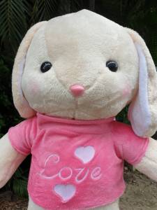 กระต่าย กระต่ายตัวใหญ่ ขนาด 1 เมตร งานปักสวยๆ น่ารัก น่ากอด ผ้านุ่มมาก สินค้าผลิตในไทย พร้อมส่ง