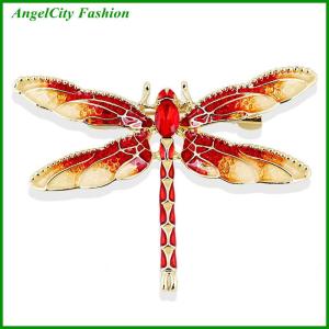 AngelCity Fashion Store Charm Rhinestone Dragonfly Animal Brooch Pin Women Gift Jewelry