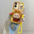 Phone Case VIVO Y04 Y29s Y39 5G Y29 4G Cute Colour 3D Plush Cartoon Casing Lens Protection Silicone Soft Back Cover with Dolls Lanyard. 