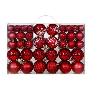 ZENGD 100pcs 3/4/6CM Christmas Ball Set Shatterproof Painted Christmas Tree Decoration Pendant Crafts Waterproof Hanging Ornament Xmas