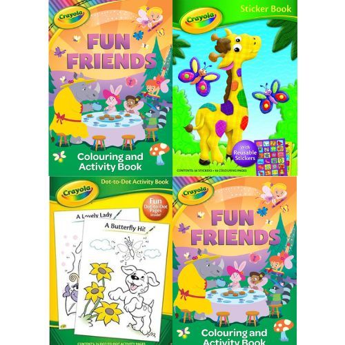 Crayola Sticker Book GIRAFFE/Dot to dot//Fun Friends Colouring ...