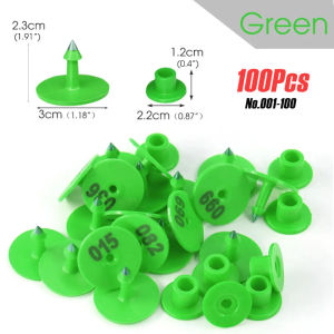 100Pcs Livestock Ear Tags with Animal Ear Tag Applicator Pliers Goat Ear Tags for Pig Goat Sheep Cattle Cow Far animals