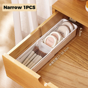 [SG Ready Stock] Multi-Functional Adjustable Width Organizer Storage Box drawer organiser kitchen drawer organiser Sorting of tableware and clothing
