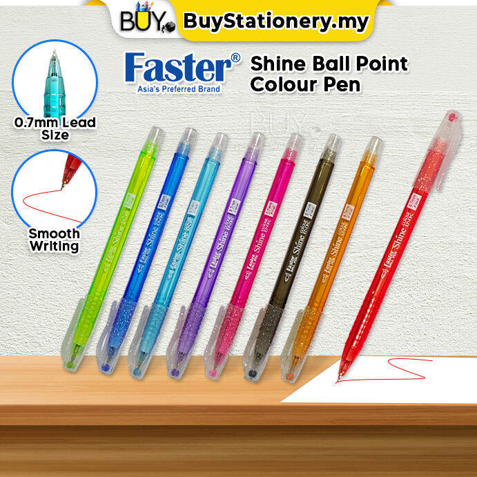 Faster Shine 0.7 Colour Pen Colour Ink Ball Pen (CX 1076) – (1s/Pcs) 0 ...