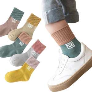 Set 5 đôi tất lưới điều hòa cổ thấp TRAZ chất liệu cotton mềm mại thoáng khí cho bé từ 0-3 tuổi