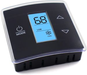 3316250.712 RV Single Zone Wall Thermostat Replacement for Dometic for RV/Camper Conditioners Blue Backlight LCD Display Black 3-Wire