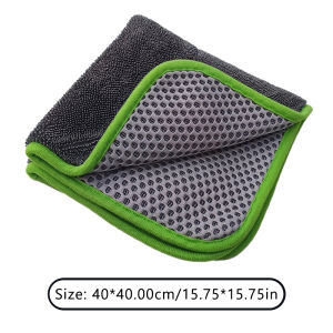 Seamital 40x40cm khăn lau xe ô tô 850gsm hấp thụ cao Khăn lau vải nhung san hô bện xoắn vải dịch vụ chăm sóc xe ô tô khô Rag