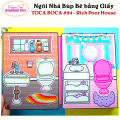 Nhà Búp Bê Bằng Giấy chủ đề Ngôi Nhà của Toca Boca #24 Rich Poor House - DIY Tự Làm cùng Con - 1 Bộ Búp Bê Bóc Dán Giúp Bé Tự Chơi - Đồ Chơi Cho Bé. 