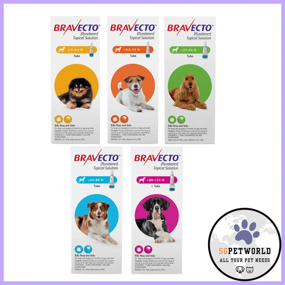 BRAVECTO SPOT ON Flea Tick Treatment 1 Dose for All size Dogs Lazada Singapore