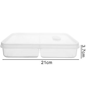 Polocat 4 Grids Food Fruit Storage Box Portable Compartment Refrigerator Freezer Organizers Sub-Packed Meat Onion Ginger Clear Crisper
