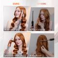 SHEGLAM Hair Automatic Curling Iron 1/1.25 Inch with 3 Temperatures, 2-Way Rotation, Anti-Scald, Anti-Tangle, Automatic Shut-Off, Hair Styling Tool Swivel Cord Barrel Hair Curler Rizador De Pelo-o35907. 