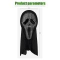Topeng Seram Halloween Krystal Glitter Skull Scary Mask Pesta Cosplay Topeng Tengkorak Ghost. 