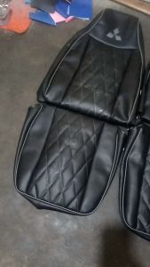 Sarung Jok Canter HDL PS 110 125 136 Hitam Polos & Cover Jok Variasi Delfina