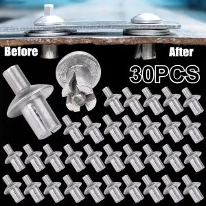 30pcs Core Expansion Nail Aluminum Nail Head Piercing Knock Type Small Tapping Screws Fasteners
