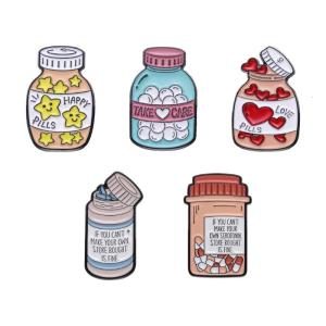 Pack Of 5 Funny Lapel Pin Set Nurse Doctor Brooches Pin Metal Badges Pin Nurse Brooch Lapel Pin for Clothes Backpacks