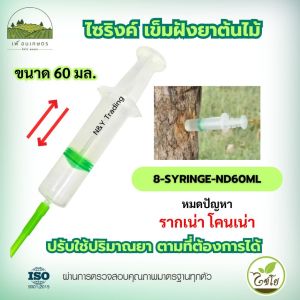 เข็มฉีดลำต้นทุเรียนแบบมือโปร 60ml – เพิ่มภูมิต้านทาน ฟื้นฟูต้นไม้ตรงจุด แพ็ค 1-5 ชิ้น