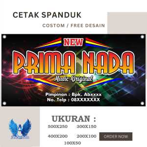 Spanduk  / Baliho / MMT Banner Baliho ACARA MUSIC  ORKES  DANGDUT PRIMA NADA Costom Desain