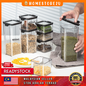 Sealed food airtight container storage box jar transparent snack Candy dried fruits Spice kitchen Bekas kedap udara kuih raya kudap jajan rempah biskut