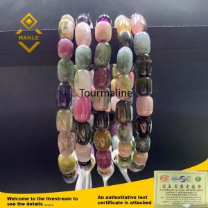 HANLE natural tourmaline bracelet with certificate and box