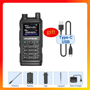 Baofeng UV 17 Pro UV-17 Long Range High Power Portable Walkie Talkie Full Band UHF VHF Wireless Copy Frequency VOX FM Flashlight Two Way Ham Radio for Outdoor Activities Working