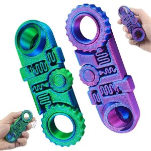 BEIBEI 5-in-1 Fingertip Gyro Mechanical 3D Printing Spinning Top Spring Gear Chain Gyroscope Creative PLA Hand Spinner Gearwheel Adult