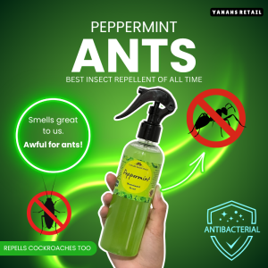 Peppermint Air Freshener Spray – Water-Based Natural Insect Repellent & Odor Eliminator