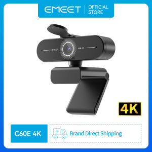 EMEET Webcam 4K UHD USB Camera 8MP Autofocus C60E Streaming Web Camera with Noise Reduction Microphones for PC Laptop Computer Meeting for Tiktok/Skye/Line Built in Privacy Cover
