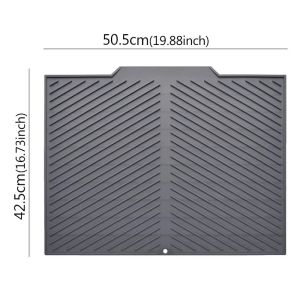 Silicone Wave Drying Mat Non Slip Dish Drainer Pad Heat Resistant Foldable Kitchen Table Placemat for Countertop Insulation2026