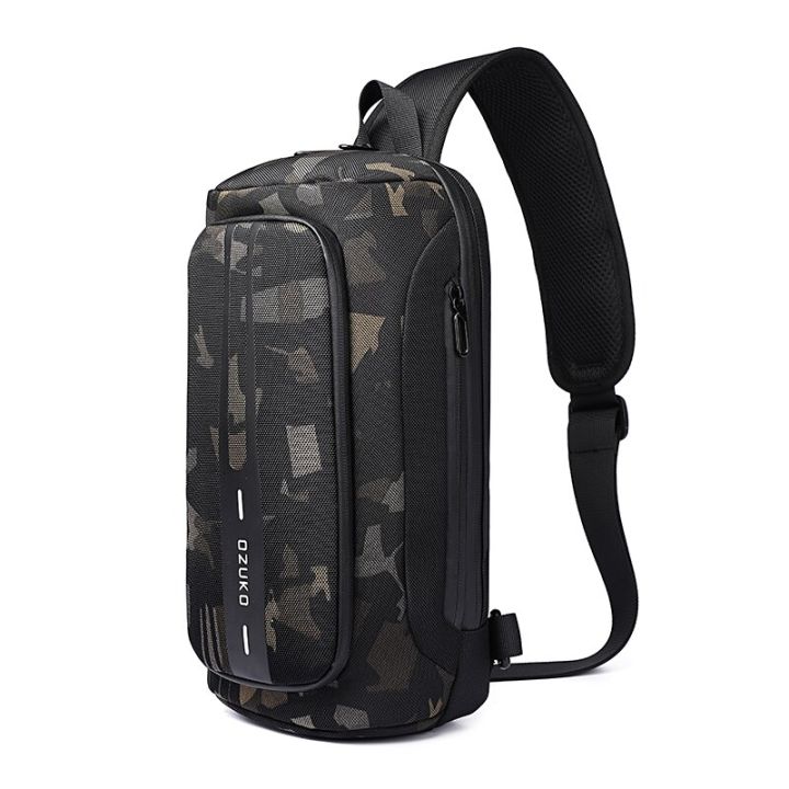 OZUKO New 2025 Multifunction Men Chest Bag Anti-theft Male
