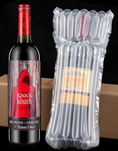 ถุงเป่าลมใส่ขวดแก้ว WineGuard กันกระแทก 7 ช่อง เนื้อหนา สำหรับขวดแก้ว 750 ml  สำหรับเดินทาง ตกไม่แตก