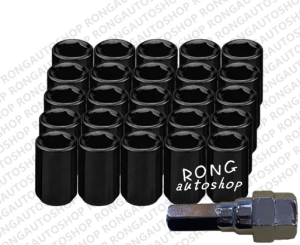 น็อตล้อ หัวในหกเหลี่ยม sparco เกลียว M12×1.5 ชุดพร้อมบล็อคขัน น็อตล้อรถ มีชุด16ตัว+1บล็อค / 20ตัว+1บล็อค / 24ตัว+1บล็อค