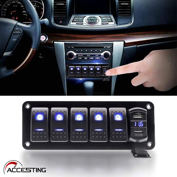 🚚Local Delivery🚚3/4/5+1/6 Digits Blue LED Toggle Switch Control Panel ...