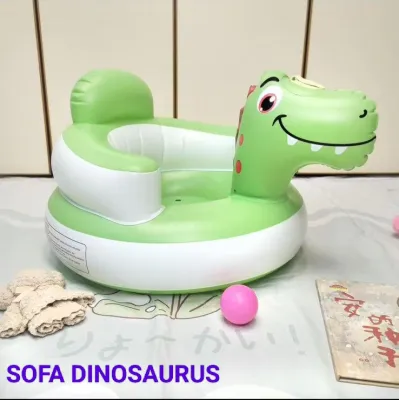 Kursi Duduk Bebek Sofa Bayi Bahan Pvc Music Karakter Bebek Warna Kuning Oren