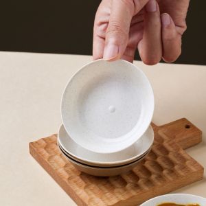 10PCS Disposable Food Grade Sauce Dish Rice Husk Seasoning Dish Small Round Dish Vinegar Dish