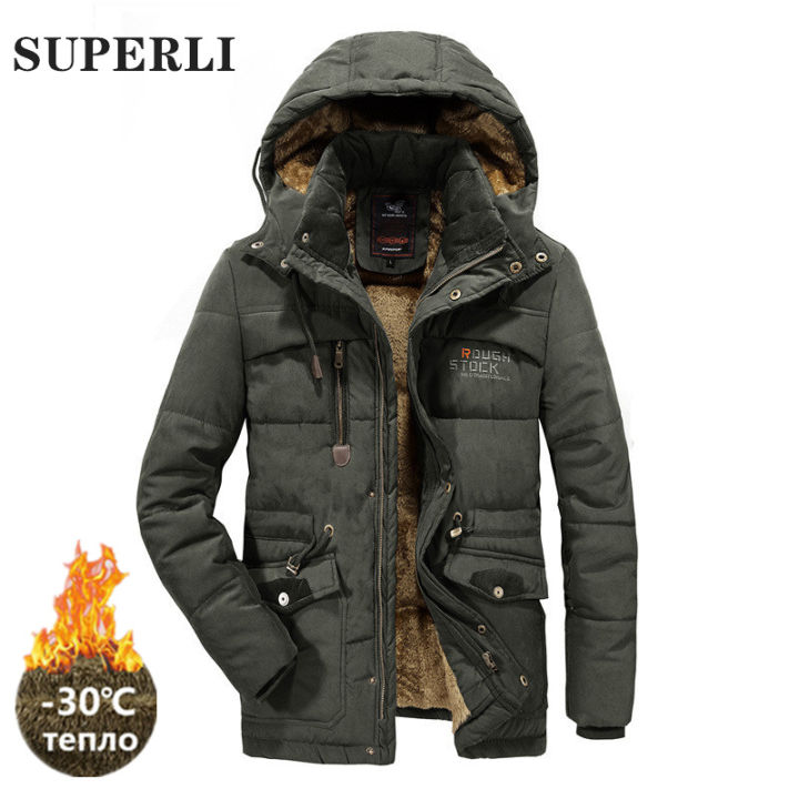 Buy Surprise-Show Men Winter Jacket 2018 Warm Wool Liner Man Jacket and Coat  Windproof Male Parkas,Coffee,XL at Amazon.in