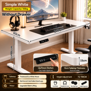 【30-Day Free Trial】LIFEHOME Carbon Fiber Electric Gaming Table Study Table Adjustable Office Table