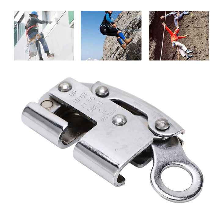 Rock Climbing Self Locking Rope Grab Fall Protection Safety Harness