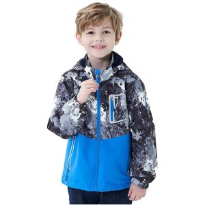 Lesvago Boys Girls Rain Jackets Hooded Waterproof Lightweight Fleece Lined Coats Windbreakers Raincoats for Kid