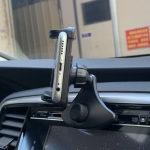 Black Cell Phone Holder for Car Port Buckle Mobile Phone Holder for Phone 12/11/11Pro/Xs MAX /XR/XS/X/8