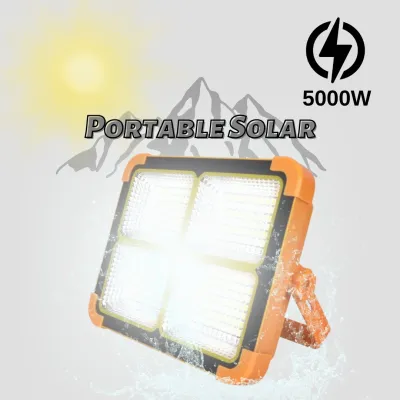 10000W Solar Charge Outdoor Light USB Rechargeable Waterproof Super Bright Multifunctional Portable LED Lamp Lighting