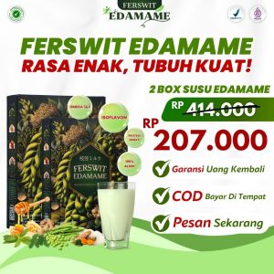 Ferswit Susu Edamame Jepang  200gr 2 Box  / Bantu Atasi Asam Urat Masalah Tulang dan Sendi Kolesterol