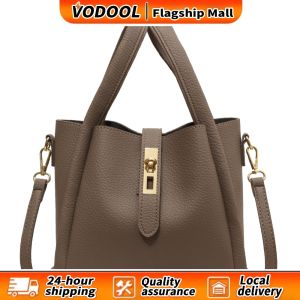 【Fast delivery】 Versatile Womens Bucket Bag in PU Leather Crossbody Bag for Work and Travel Stylish Shoulder Bag with Spacious Interior